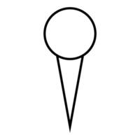 pin pointer location isolated icon illustration design black and white style vector