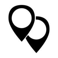 Map pointer icon. Flat style black icon on white background. illustration. vector