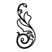 decorative element filigree calligraphic design illustration line style vector