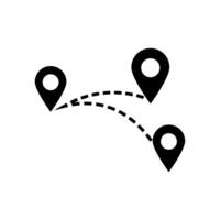 Location map icon. Outline location map icon for web design isolated on white background vector
