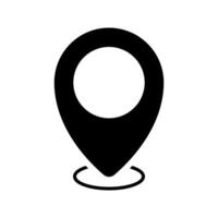 Map Pointer Icon. Editable Bold Outline Design. Illustration. vector