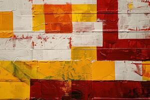 Dynamic arrangement of red, yellow, and white hues creates an energetic abstract background perfect for artistic projects and designs photo