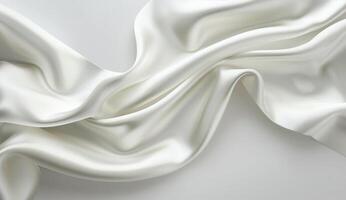 Delicate wavy lines in white flow gracefully across a smooth background, evoking a sense of tranquility and elegance in design photo