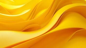 Colorful yellow abstraction features smooth, flowing shapes and gentle curves, creating a bright and energetic atmosphere that captivates the eye photo