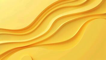 Curved waves of yellow paper undulate gracefully, forming a lively composition that inspires creativity and warmth in design photo