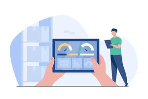 AI-Driven Warehouse Management Dashboard vector