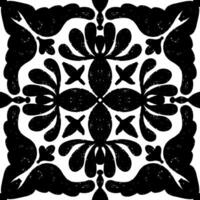 a black design with a floral pattern vector