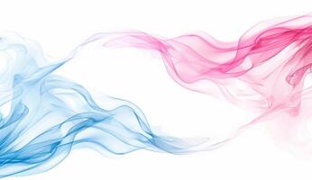 Soft pastel colors blend smoothly in a wavy pattern, creating a calming and abstract background for creative projects photo
