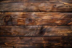 This top-down perspective showcases the intricate textures and warm tones of a weathered wooden table. The natural patterns create a rustic charm photo