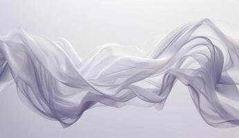 Soft white background features flowing wave shapes that create an ethereal and calming atmosphere, inviting exploration of texture and form photo