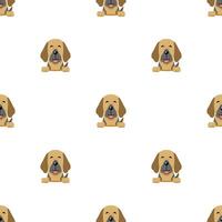 cartoon character a cute great dane dog seamless pattern background vector