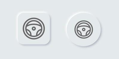 Two white buttons with a circular shape on them vector