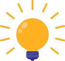 A lightbulb icon symbolizing ideas, innovation, and creativity. Perfect for representing solutions, electricity, and bright thinking. Available in outline, flat, and colored styles for versatile use. vector
