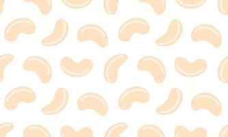 Cashew seamless pattern. Nuts and seeds background design. Vegan food ingredients. illustration vector