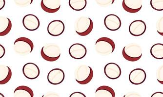 Macadamia nuts seamless pattern. Nuts and seeds background design. Vegan food ingredients. illustration vector