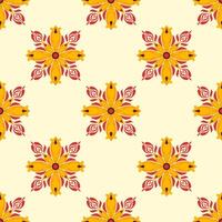Hand drawn floral pattern color background, flower design. vector