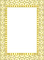 Floral pattern gold design with frame, blank for decoration, hand drawn style, natural theme. vector