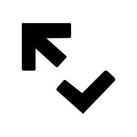 Black Arrow and Check Mark Symbols vector