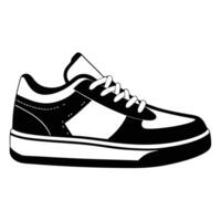 Classic Kicks Timeless Sneakers on White vector