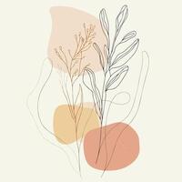 a drawing of plants on a white background vector