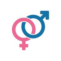 Male and female gender symbols set vector