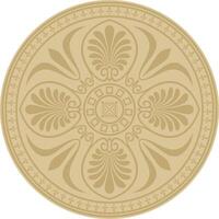 classic round ornament. Gold pattern in a circle. Drawing of Greece and Ancient Rome. vector