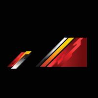decal design for wrapping racing car and cargo van body. modern design with red and orange gradient combination vector