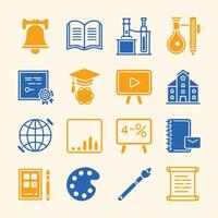Smart Classroom and E Learning Symbols for Web and UI vector