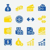 Essential Money and Investment Icons for Apps and UI vector