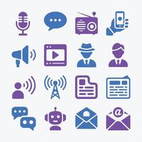 Essential Telecom and News Symbols for Web and Infographics vector