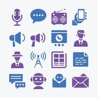 Professional Media and Networking Icons for Branding and Design vector