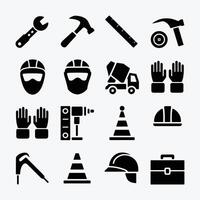 Professional Engineering and Hand Tool Symbols for Web and Infographics vector