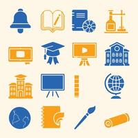 Interactive Learning and Education Icons for Digital Platforms vector