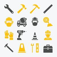 Construction and Tools Icons Set for Modern Digital Projects vector