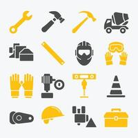 Essential Building and Repair Icons for Apps and UI vector
