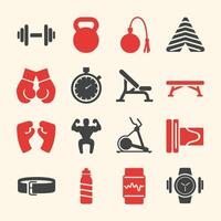 Essential Workout and Training Symbols for Apps and UI vector
