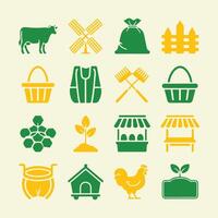 Agriculture and Farming Icons Set for Modern Digital Projects vector
