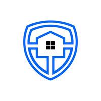 illustration of a house inside a shield. for any business related to home security. vector