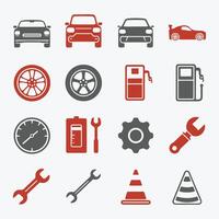 Automotive Service Icons Bold and Clear for Web and App Interfaces vector