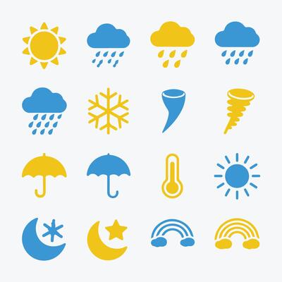 Dynamic Weather Condition Icons for Digital Projects