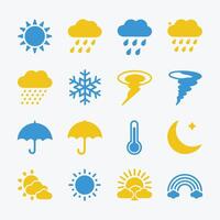 Atmospheric Weather Elements for UI and Infographics vector