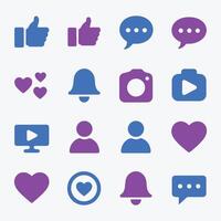 Professional Social Network Icons for Branding and Design vector