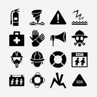 Professional Hazard and Rescue Icons for Branding and Design vector