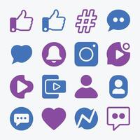 Essential Social Media Symbols for Infographics and UI vector