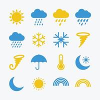 Storm and Temperature Icons for Presentations and Graphics vector