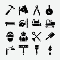 Modern Building and Repair Icons for Apps and Websites vector