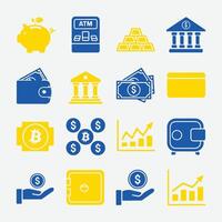 Banking and Finance Icons Set for Digital and Print Use vector