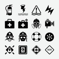 Essential Emergency Response Symbols for Infographics and UI vector