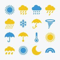 Essential Climate and Forecast Icons for Infographics and UI vector
