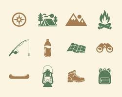 Wilderness and Camping Symbols for Branding and Design vector